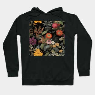 Night Garden with Colorful Flowers Hoodie